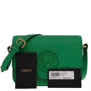 Versace Medusa Emerald Green Crossbody- Shoulder Bag NWT Dust Bag Retail:$1,795